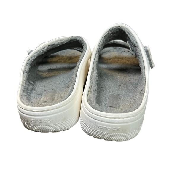 Crocs Baya Platform Sandal Unisex Women's 9 Men's 7 White Gray Slides - Picture 4 of 10